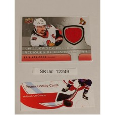 Erik Karlsson Jersey Relics 2018-19 Tim Hortons Upper Deck NHL J-EK SKU#12249